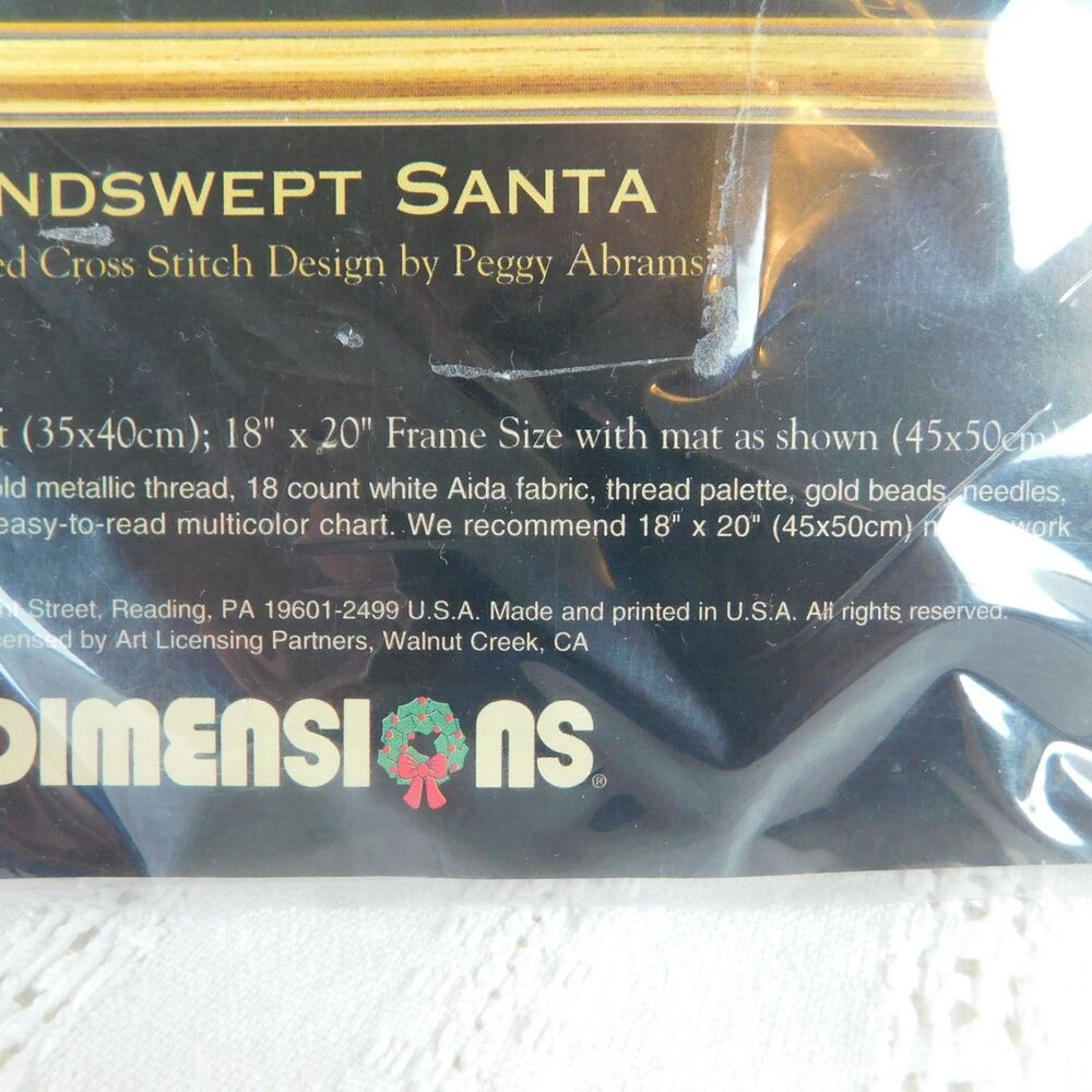 Dimensions Windswept Santa & Traveler Cross Stitch Kit, Gold Coll NIP Lot of 2 - Picture 5 of 13